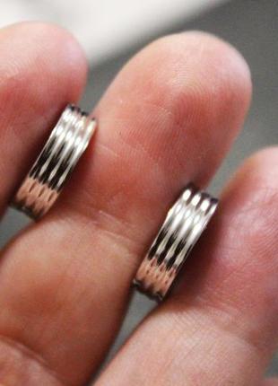 2шт крутые серьги унисекс кольцо сережки для мужчин рок готика7 фото