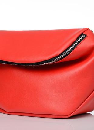 Женская сумка sambag milano - красная7 фото