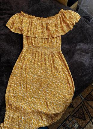 Платье с открытыми плечами сарафан креп жатка