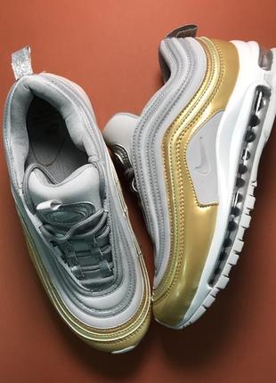 🌹новинка🌹. шикарні жіночі кросівки найк nike air max 97 white gold