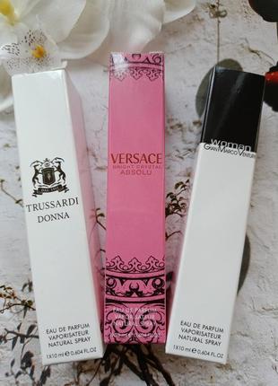 3в1=199 грн 🌷набор в стиле donna trussardi bright crystal absolu versace woman gian marco ventura парфюмированная туалетная вода пробники