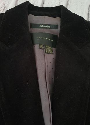 Стильный велюровый пиджак с красивейшей подкладкой zara9 фото