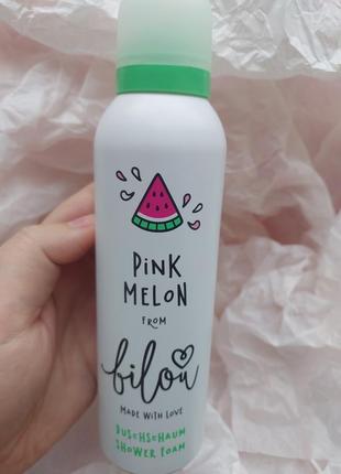 Легкая воздушная пенка для душа bilou pink melon с арбизом