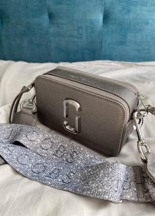 Женская сумка marc jacobs logo silver 5