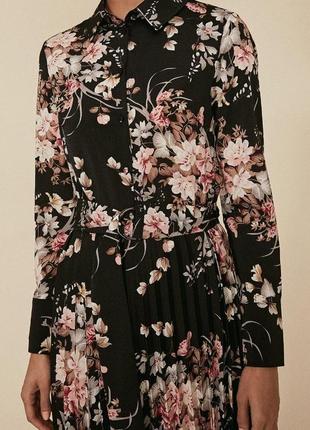 Платье-рубашка с драпировкой и цветочным принтом oasis3 фото