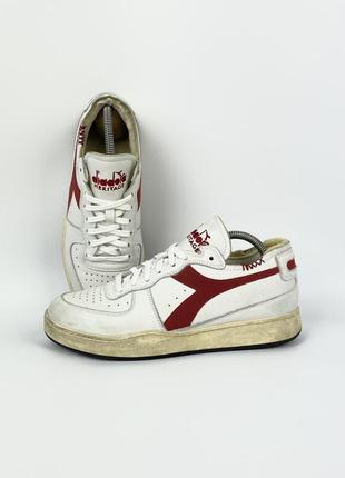 Кросівки diadora heritage low used distressed sneakers потерті кросівки кеди шкіряні оригінал розмір 41