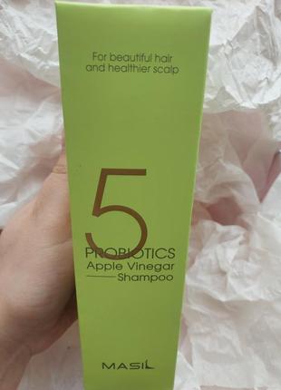 Мягкий безсульфатный шампунь с яблочным уксусом masil 5 probiotics apple vinegar
shampoo1 фото