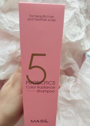 Шампунь для фарбованого волосся masil 5 probiotics color radiance shampoo1 фото