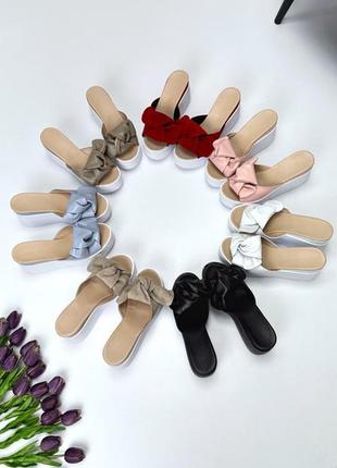 Шлепанцы "fanni" на платформе натуральные