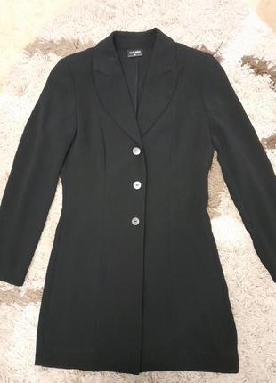 Пиджак жакет черного цвета удлиненный
