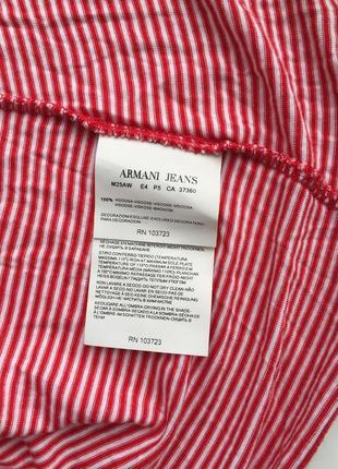 Майка в полоску красная armani jeans оригинал6 фото