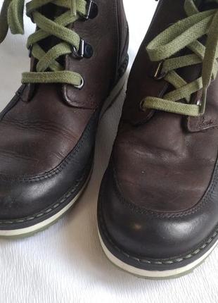 Ботинки детские кожаные демисезонные коричневые clarks gore-tex3 фото
