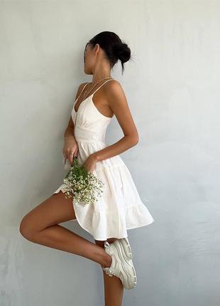 Легка та ніжна сукня з льону, ідеально впишеться у спекотні дні❤️