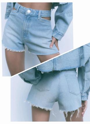 Шорти джинси 38 розмір 28 zara нова колекція