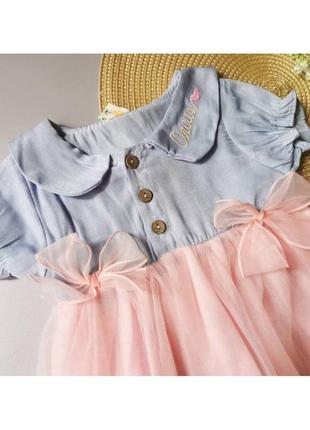 Платье на лето девочке cincusu розовое 20973 фото