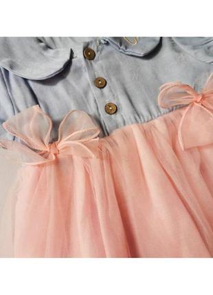 Платье на лето девочке cincusu розовое 20974 фото