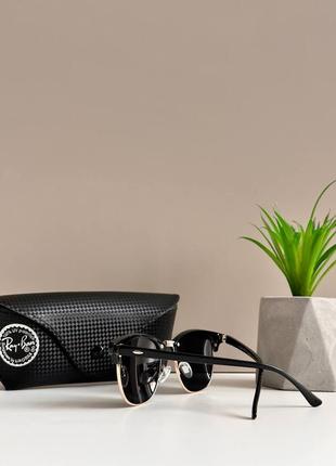 Ray ban uv400 пластиковые очки в черном золоте4 фото