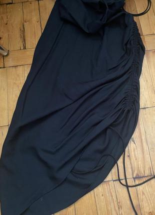 Новое черное платье h&amp;m с льном6 фото