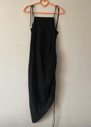 Новое черное платье h&amp;m с льном2 фото