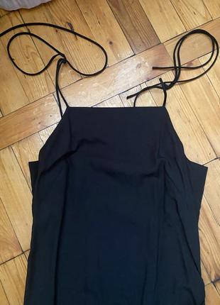 Новое черное платье h&amp;m с льном3 фото