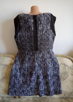 Плотное меланжевое платье, батал, р. 22 3
