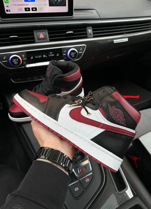 Nike air jordan 1 high black wine white2 фото