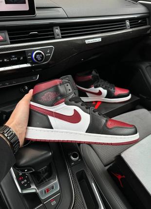 Nike air jordan 1 high black wine white4 фото