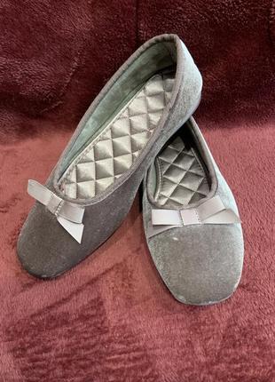 Вилюровые домашние тапочки