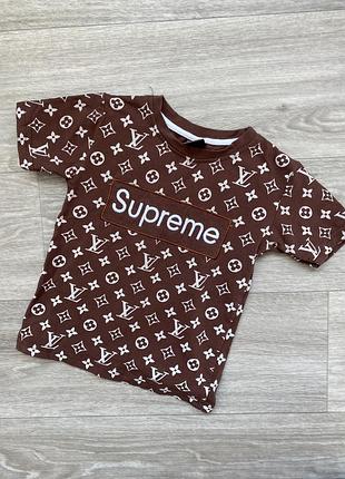 Стильная футболка на мальчика supreme vuitton 98