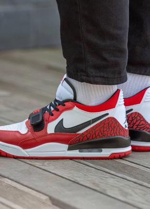 Мужские кроссовки nike air jordan legacy low 312  white\red#найк