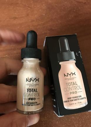 Жидкая тональная основа для лица nyx professional makeup total control pro 05 light 13 мл