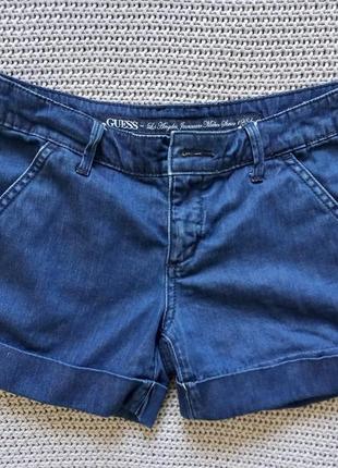 Guess стильные короткие джинсовые шорты стразы 23 размер оригинал