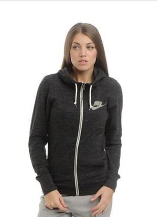 Худі для спортивних дівчат від nike wmns gym vintage full-zip apparel hoody