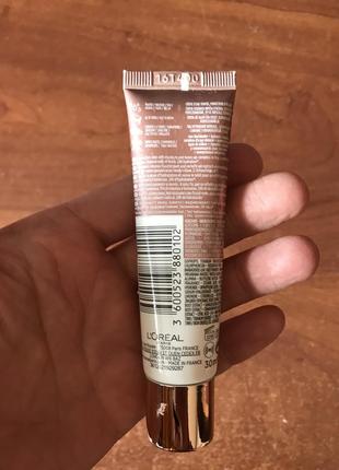 Тональный увлажняющий крем с натуральным сияющим финишем l`oréal paris skin paradise тон 02 light2 фото