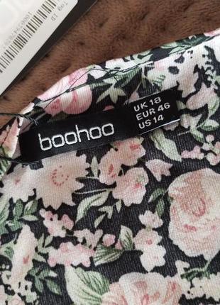 Максі-сукня халат на запах з квітковим принтом boohoo9 фото