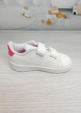 Белые кроссовки адидас оригинал на липучках adidas advantage2 фото