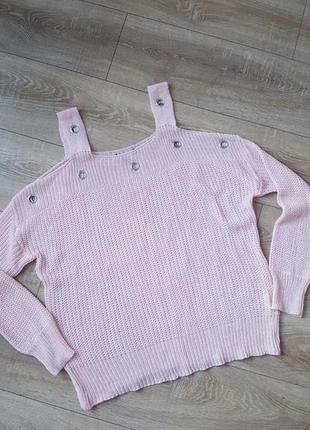 Кофта свободная с открытыми плечами