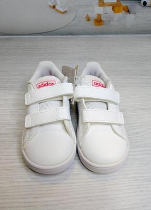 Білі кросівки адідас оригінал на липучках adidas advantage6 фото