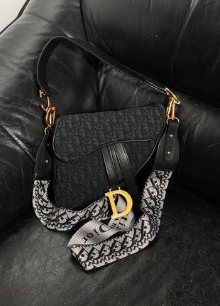 Сумочка в стиле christian dior saddle#6ile black3 фото