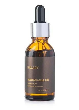 Органическое нерафинированное масло макадамии холодного отжима hillary organic cold-pressed