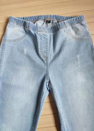 Голубые джеггинсы джинсы из денима с потёртостями calzedonia ☘️ м/наш 40-42рр5 фото