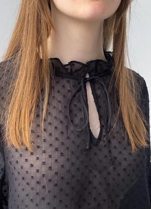 Трендовая полупрозрачная блуза4 фото