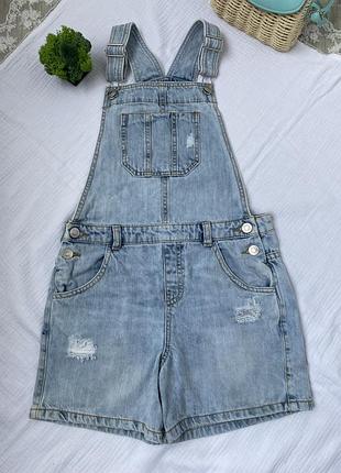 Джинсовый комбинезон с шортами f&amp;f на 10-11 лет, рост 146 см