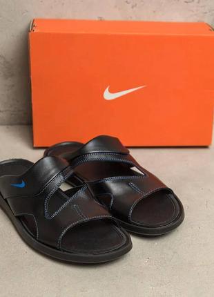 Чоловічі шкіряні шльопанці nike