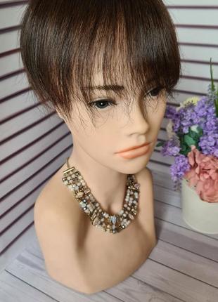 Напівпарик накладка топер шиньйон 100% натуральний волосся.