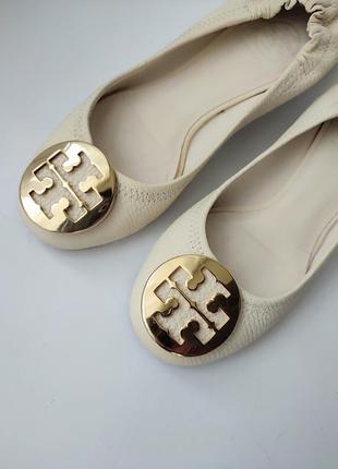 Кожаные брендовые туфли лодочки балетки tory burch оригинал.2 фото