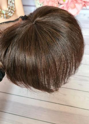Полупарик накладка топпер шиньон 100% натуральный волос.5 фото