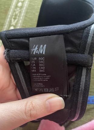 Шикарный, базовый, бюстгальтер, в сеточку, черного цвета, от бренда: h&amp;m 👌8 фото