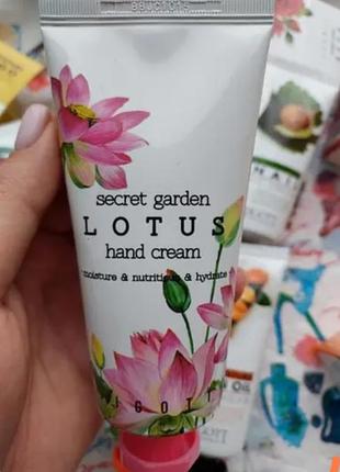 Крем для рук jigott secret garden lotus hand cream з екстрактом лотоса, 100 мл