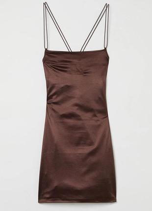 Платье шелковое шоколадного цвета h&amp;m2 фото